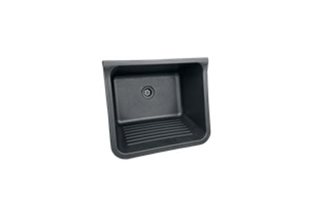 Plastic Black 40lt Wash-trough C/w Waste & Bracket Set