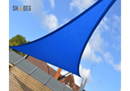 Shade sail blue Shadeg Ultrablock 325GSM 500cm x 400cm × 300cm triangle