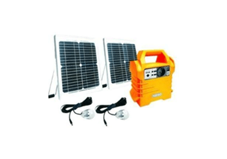 Solar kit 4x10w panels 2x LED bulbs ECOboxx with USB charger