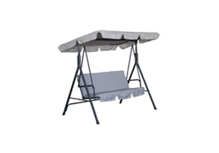 Swing chair polyester dark grey 170cm x 112cm steel