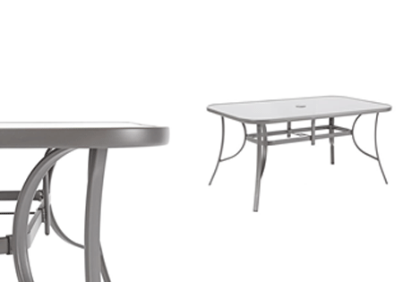 Table bistro alma fix dark grey 150cm x 90cm steel
