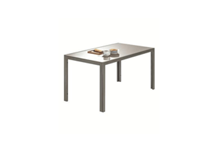 Table lyra NATERIAL brown 160cm x 90cm aluminium